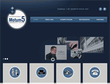 Tablet Screenshot of motum5.de